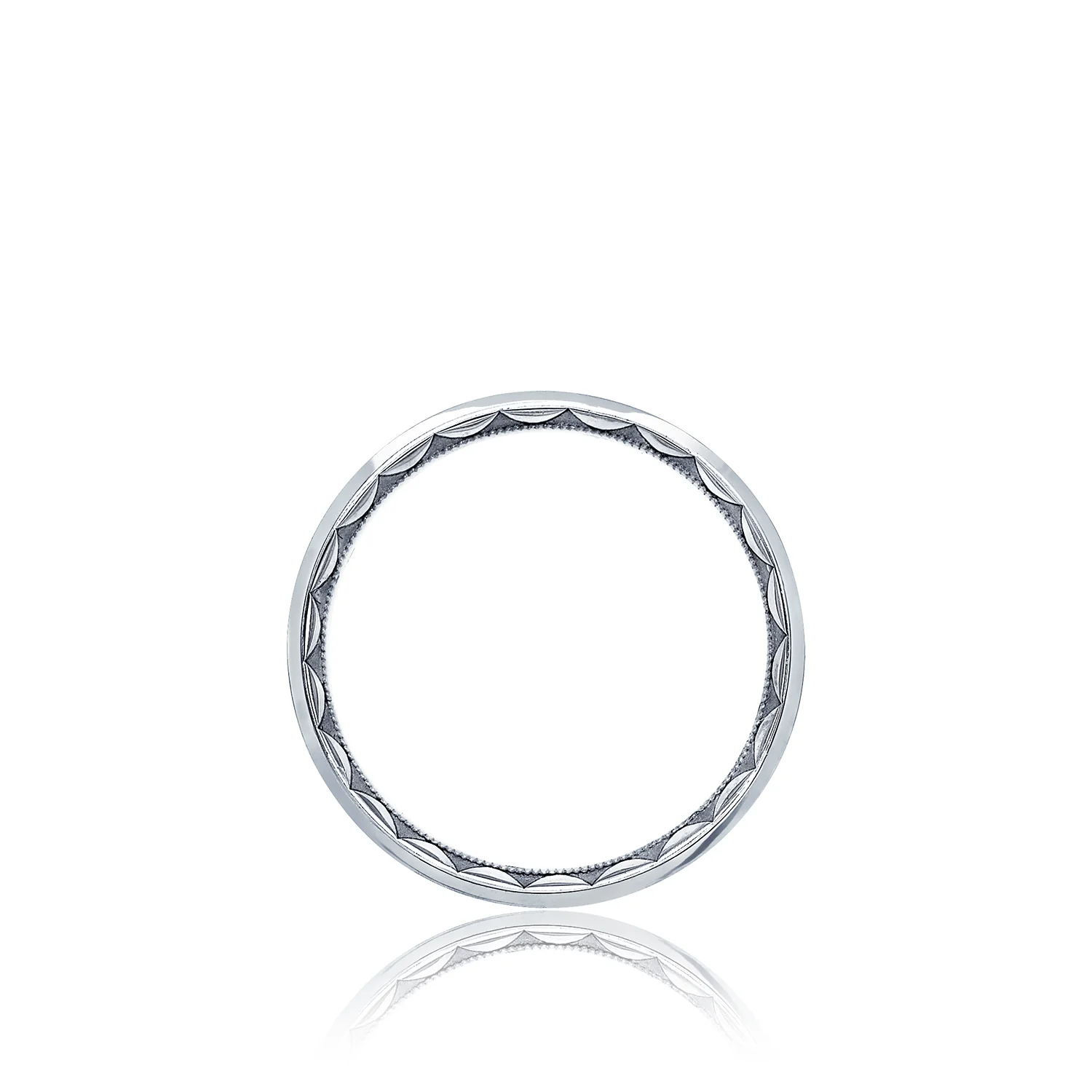 Tacori Platinum Sculpted Crescent Wedding Band 6mm - Image 2