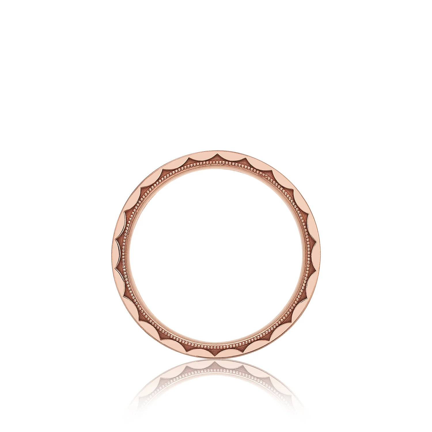 Tacori 18k Rose Gold Sculpted Crescent Wedding Band - Image 2