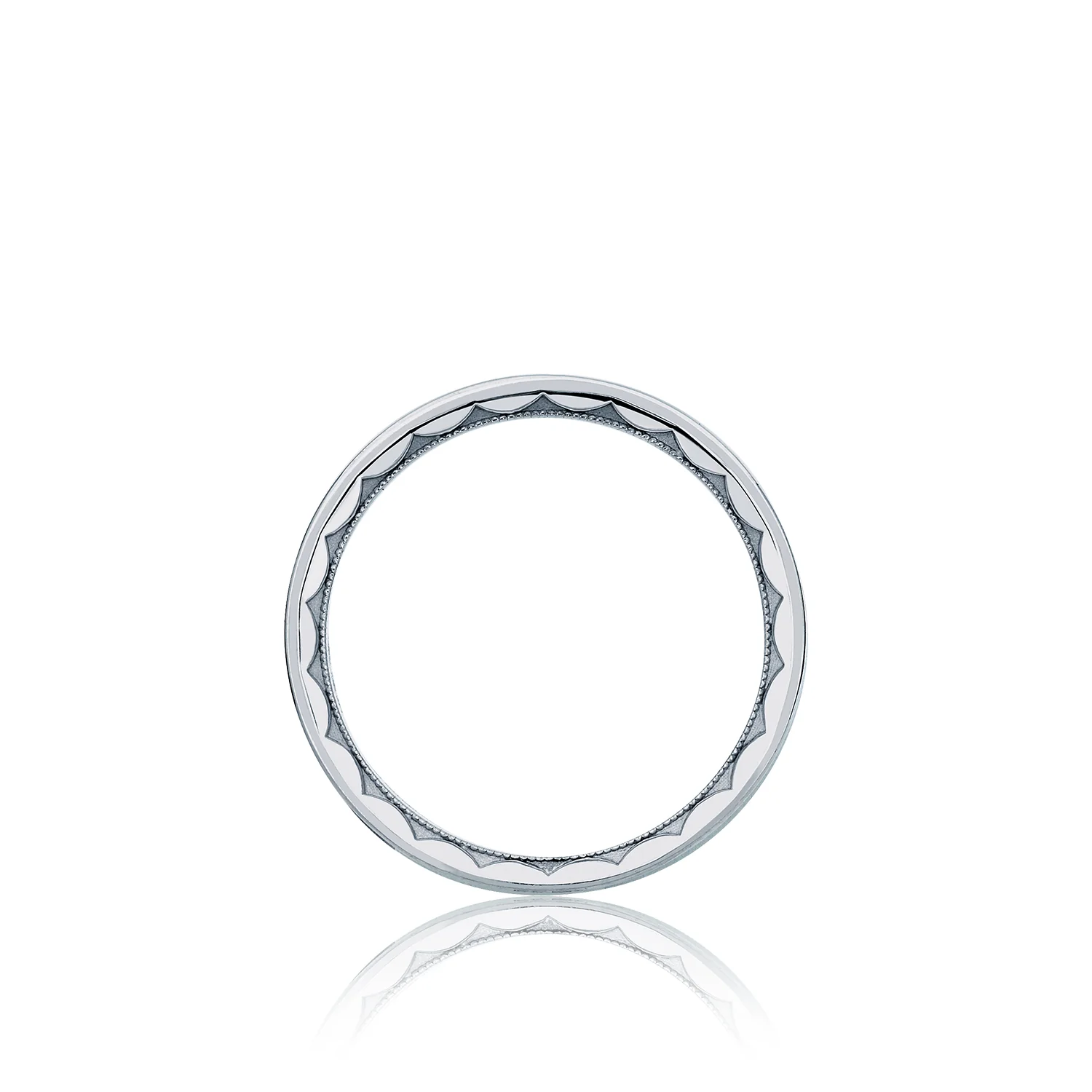 Tacori Platinum Sculpted Crescent Wedding Band 6mm - Image 2