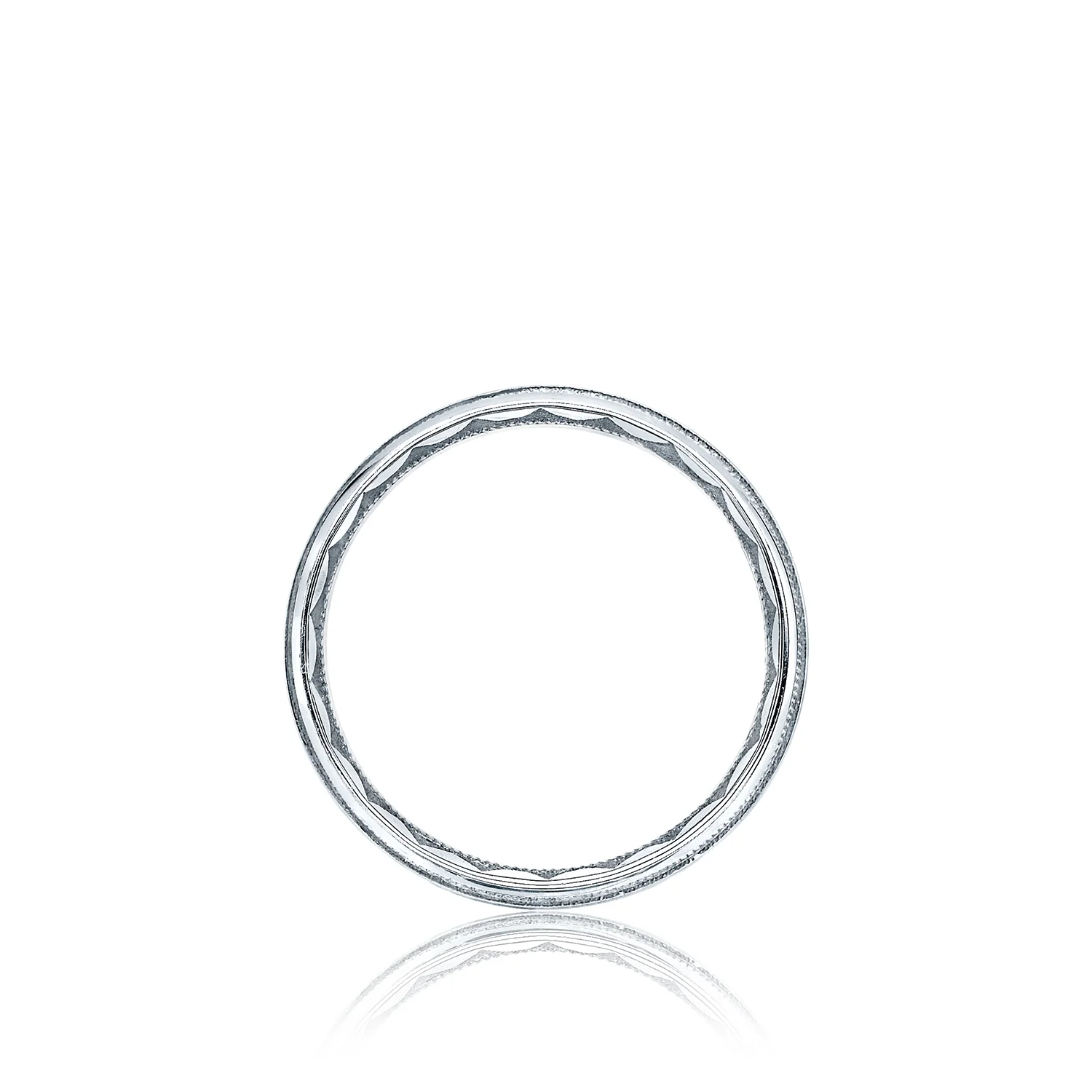 Tacori 18k White Gold Sculpted Crescent Wedding Band 7mm - Image 2