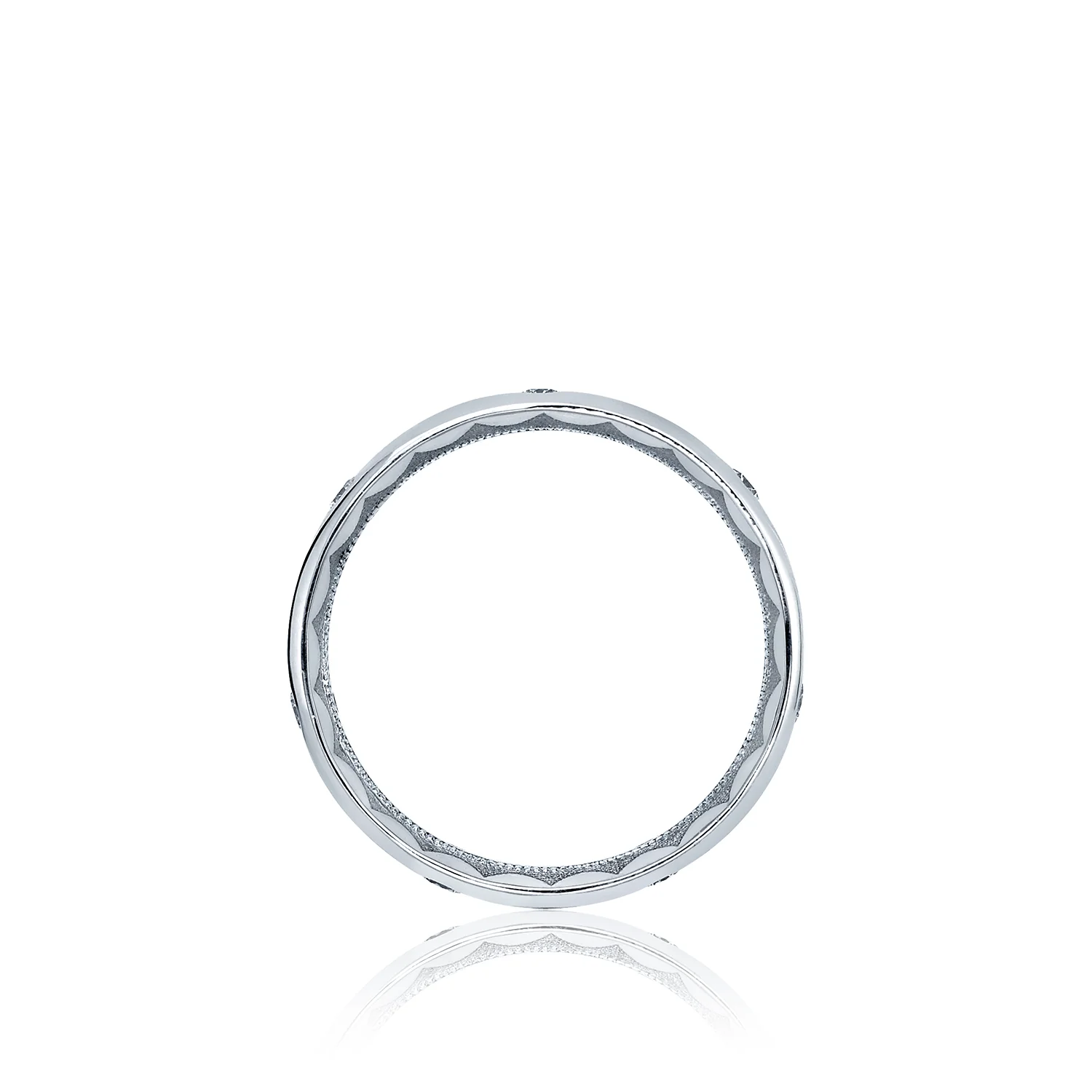 Tacori Platinum Sculpted Crescent 5mm Wedding Band (0.45 CTW) - Image 2