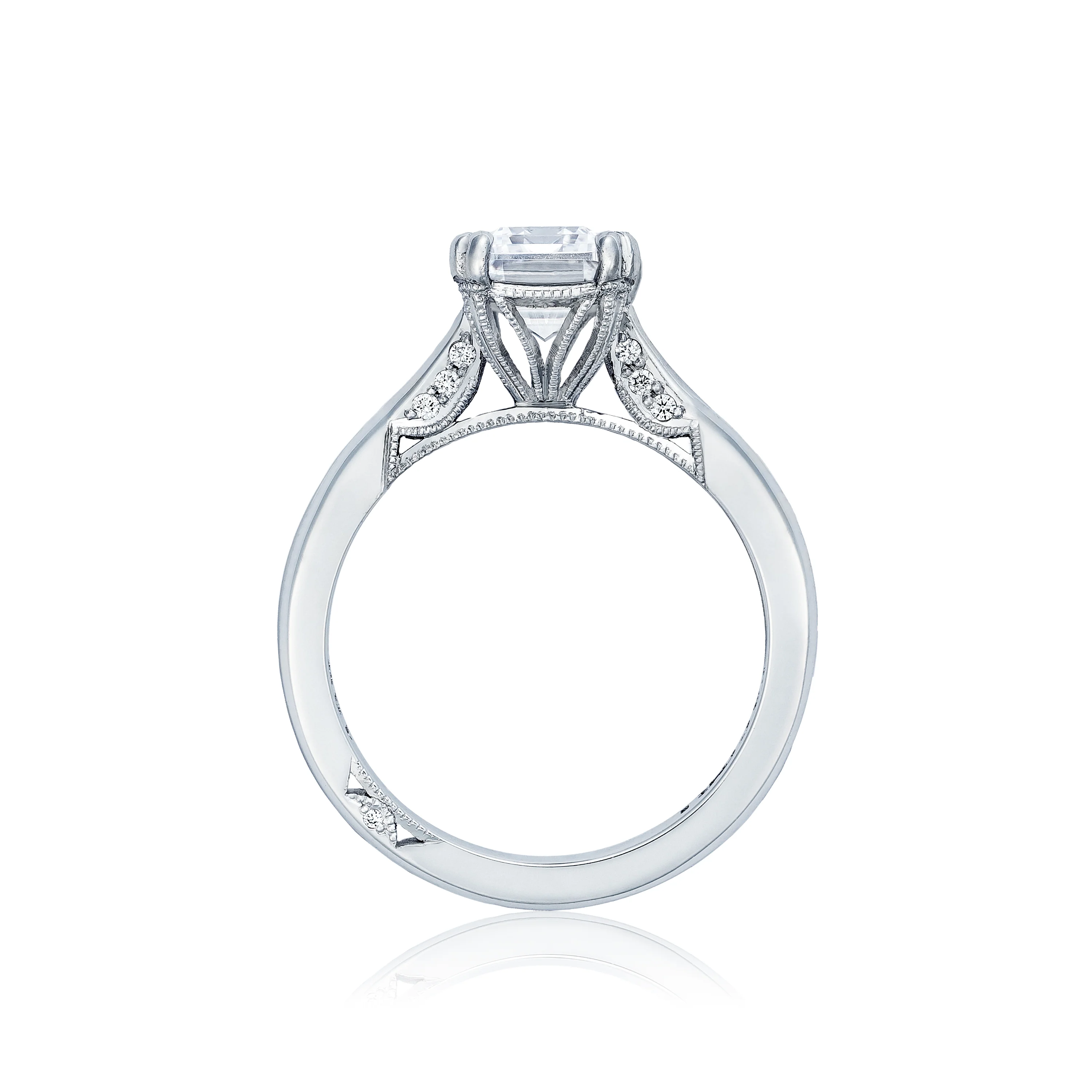 Tacori 18k White Gold Simply Tacori Engagement Ring Setting (0.07 CTW) - Image 2
