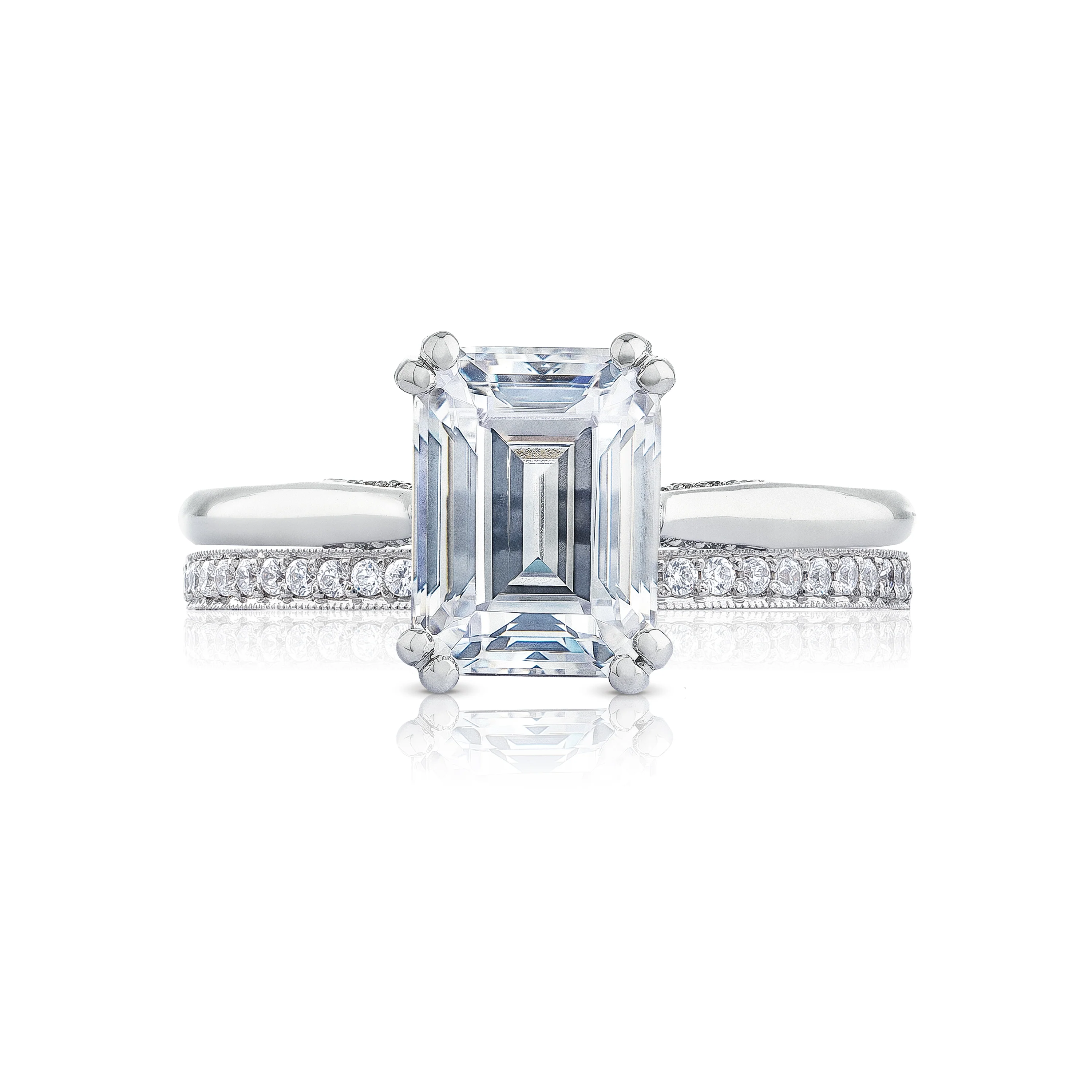 Tacori 18k White Gold Simply Tacori Engagement Ring Setting (0.07 CTW) - Image 3