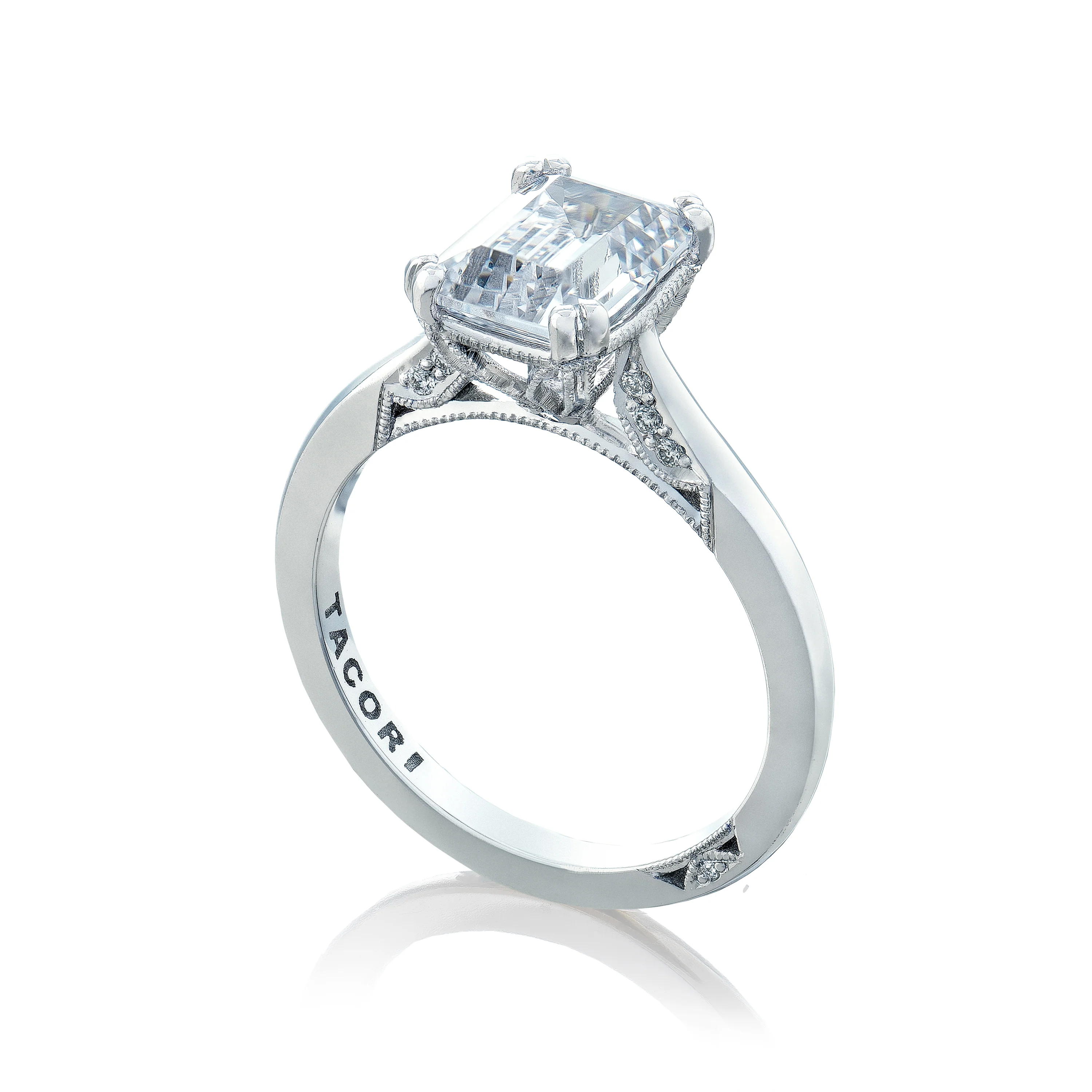 Tacori 18k White Gold Simply Tacori Engagement Ring Setting (0.07 CTW) - Image 4
