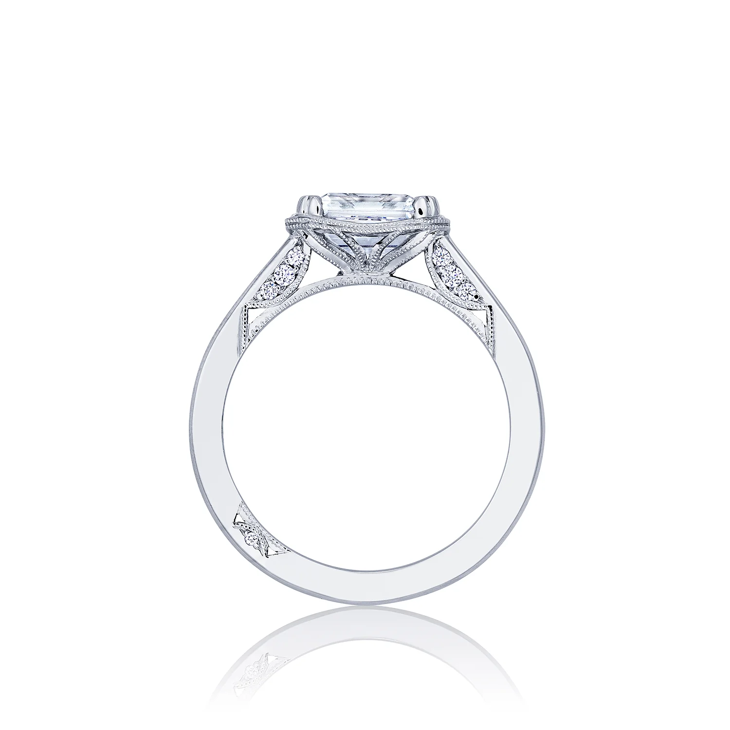 Tacori 18k White Gold Simply Tacori Engagement Ring Setting (0.11 CTW) - Image 2
