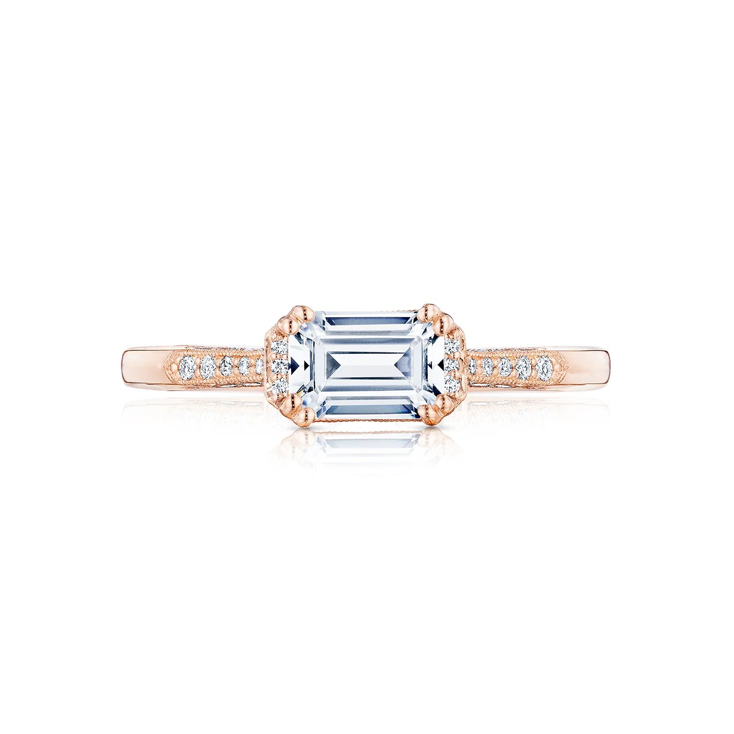 Tacori 18k Rose Gold Simply Tacori  Engagement Ring Setting (0.14 CTW)