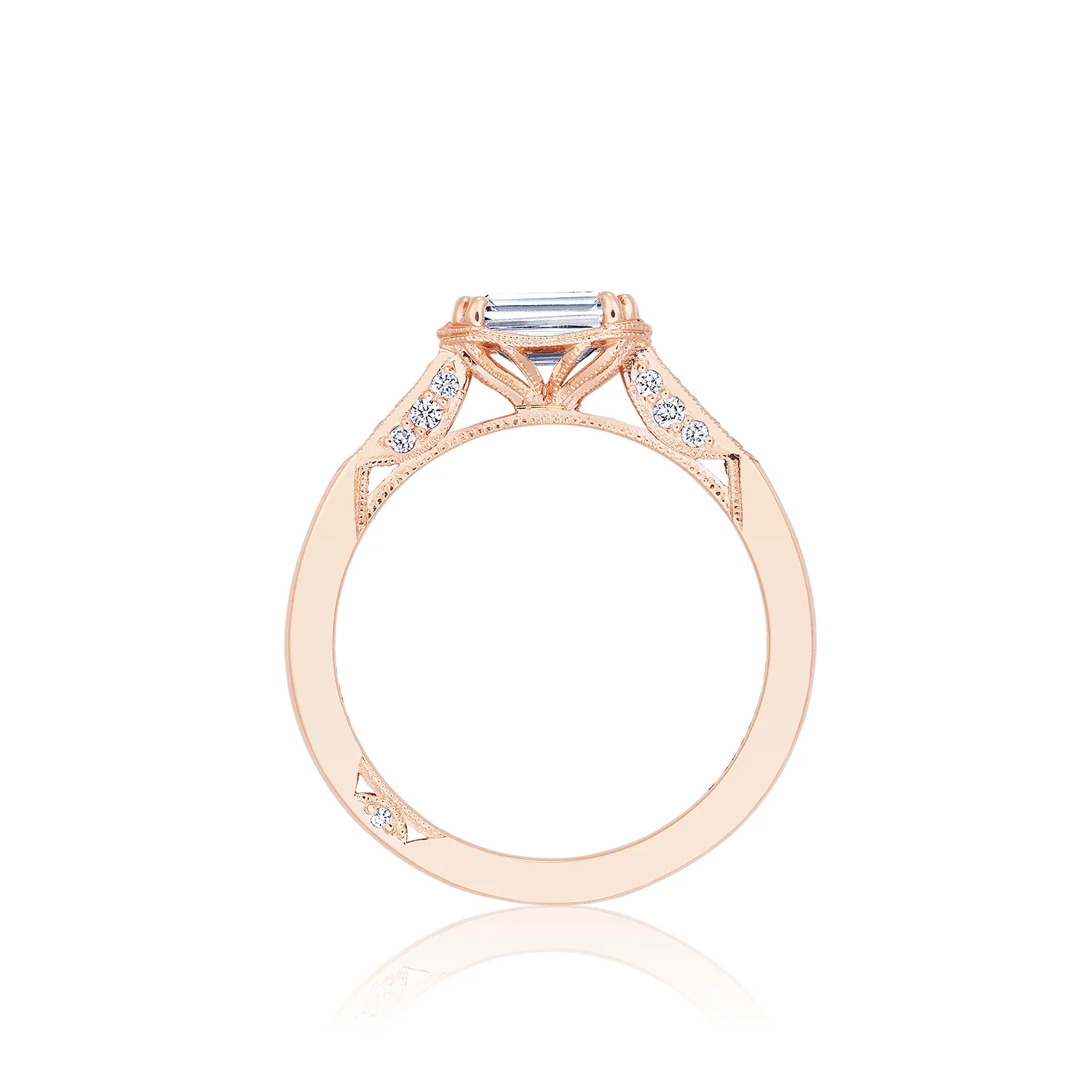 Tacori 18k Rose Gold Simply Tacori  Engagement Ring Setting (0.14 CTW) - Image 2