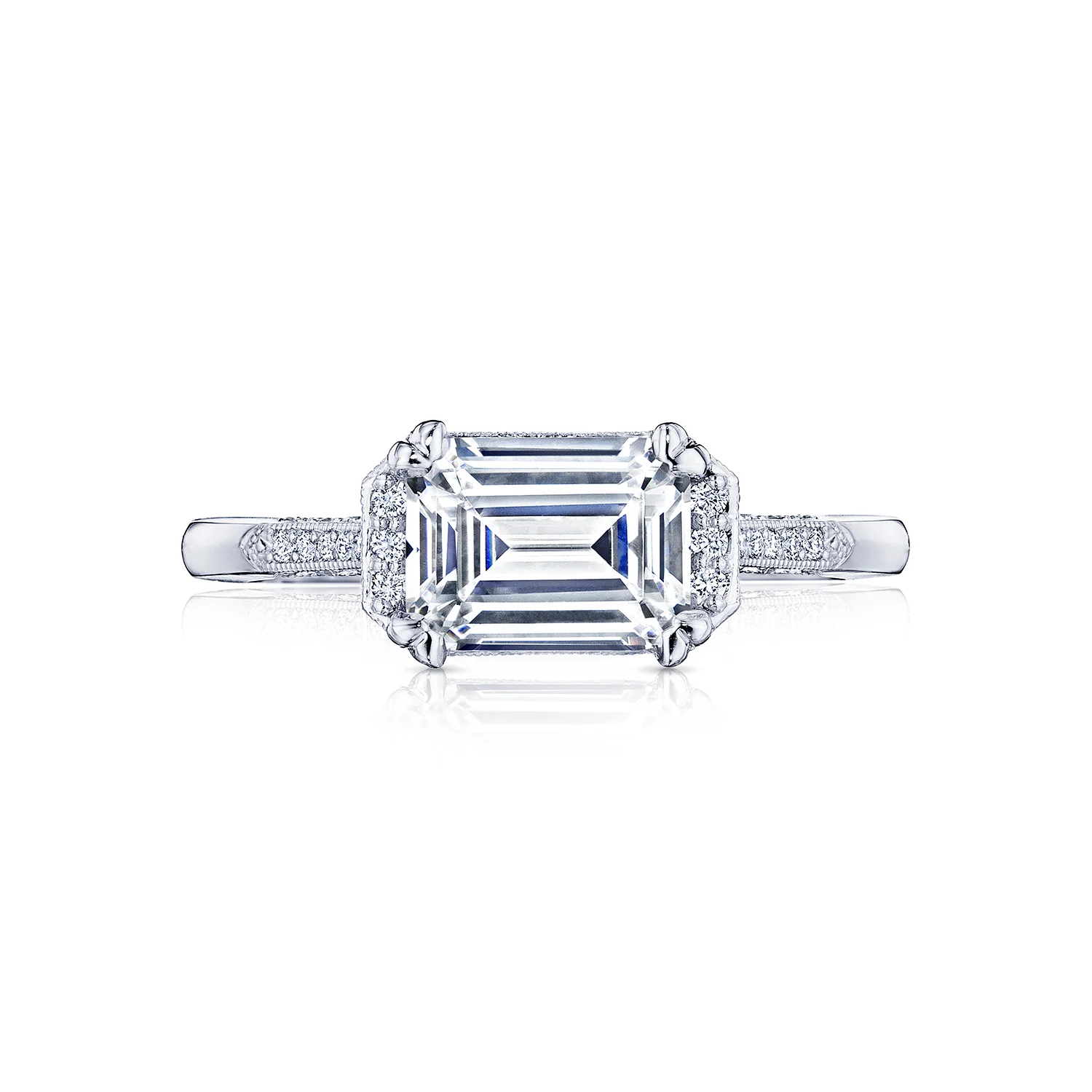 Tacori 18k White Gold Simply Tacori Engagement Ring Setting (0.15 CTW)