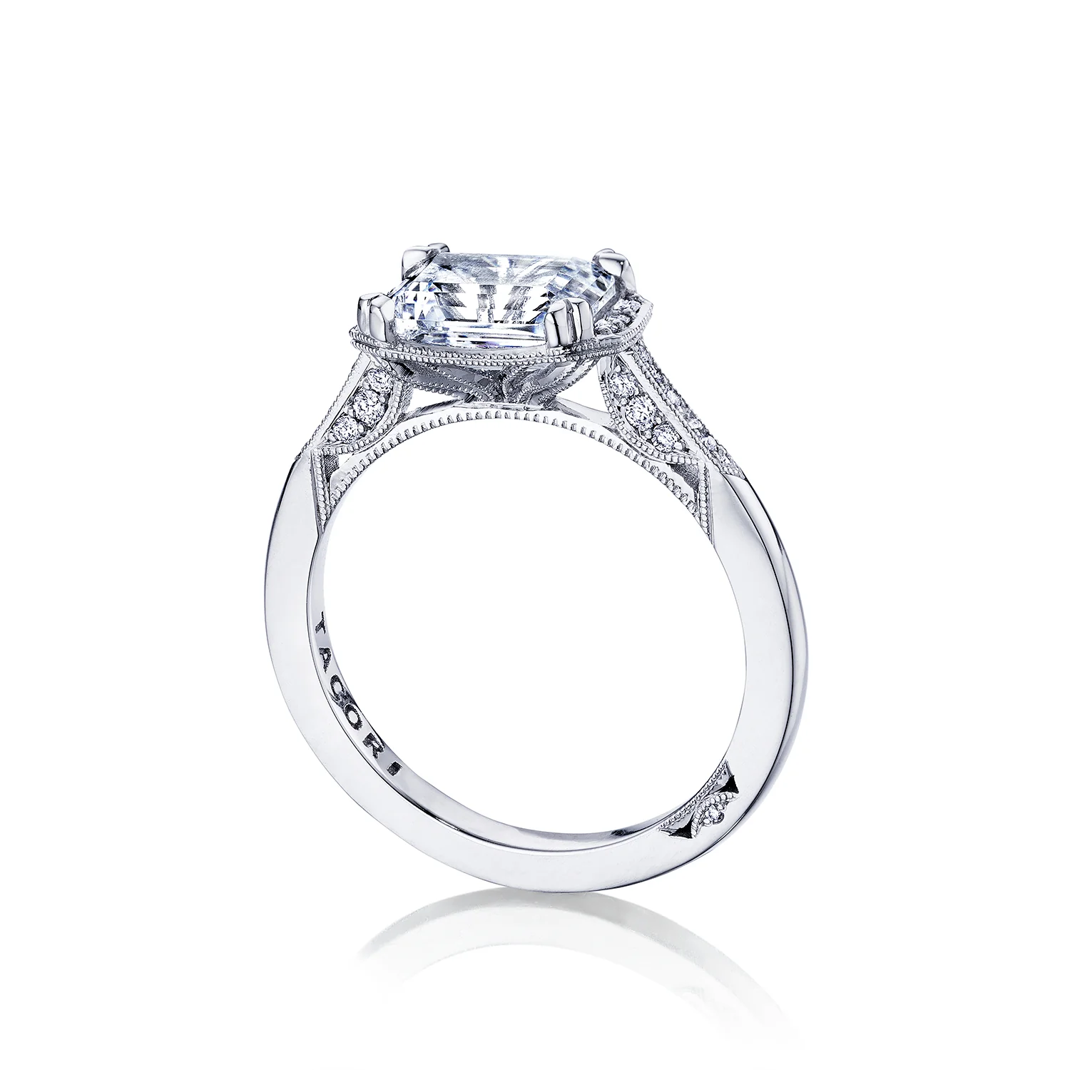 Tacori 18k White Gold Simply Tacori Engagement Ring Setting (0.15 CTW) - Image 3