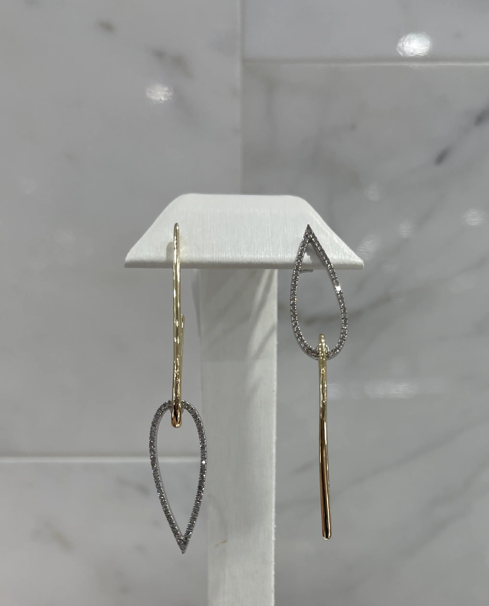 Teardrop Pave Drop Earrings