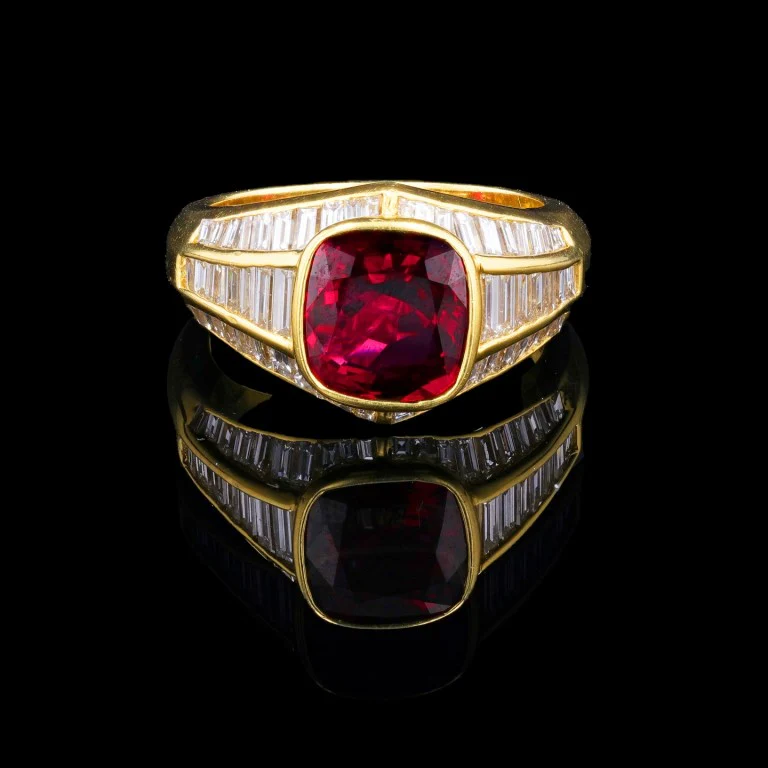 Thai Ruby and Diamond Ring - Image 2
