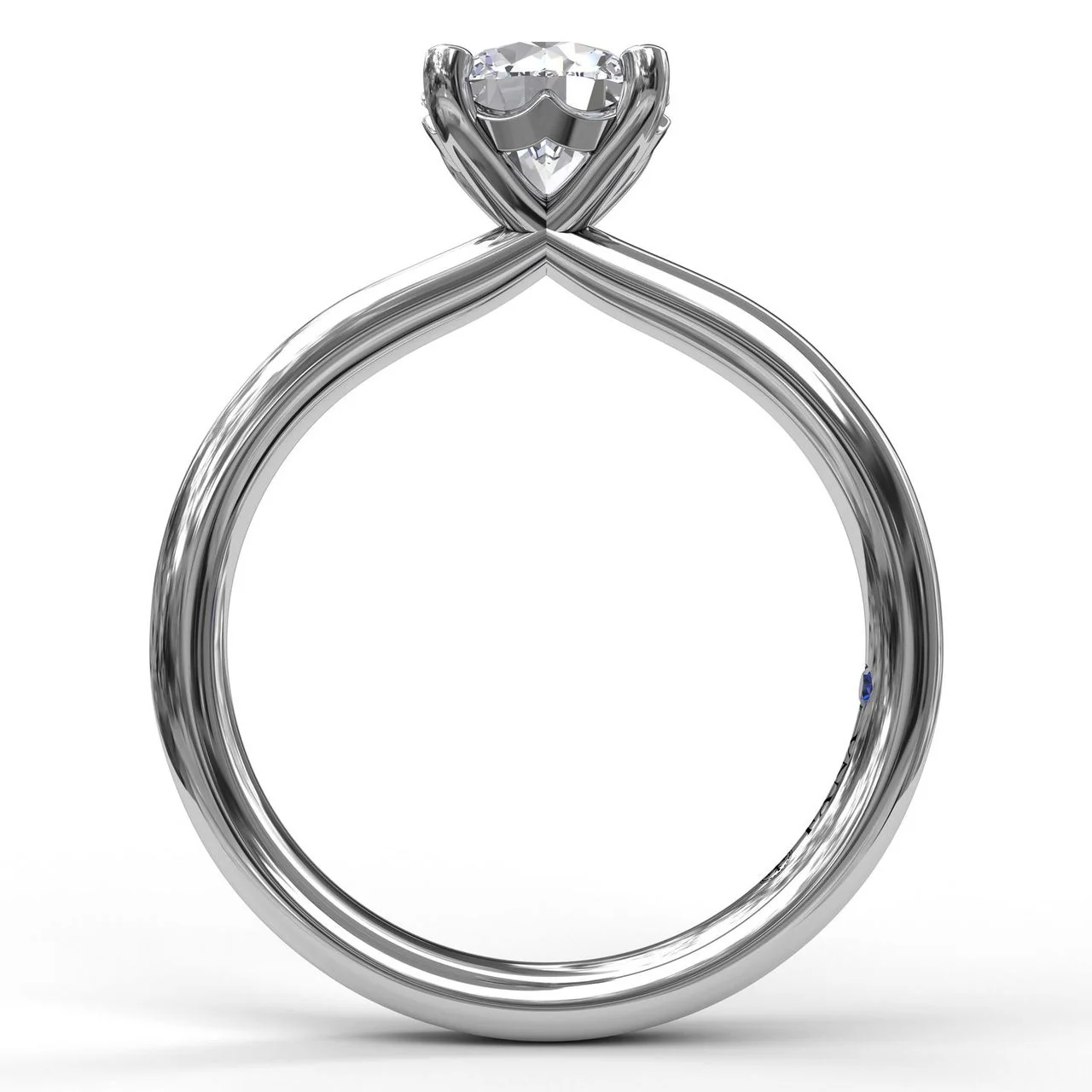FANA Timeless Round Cut Solitaire Engagement Ring Setting - Image 2