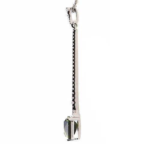 Tourmaline and Diamond Fashion Pendant - Image 2