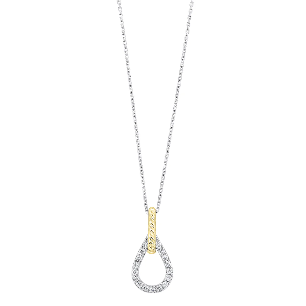 Two Tone Teardrop Pendant