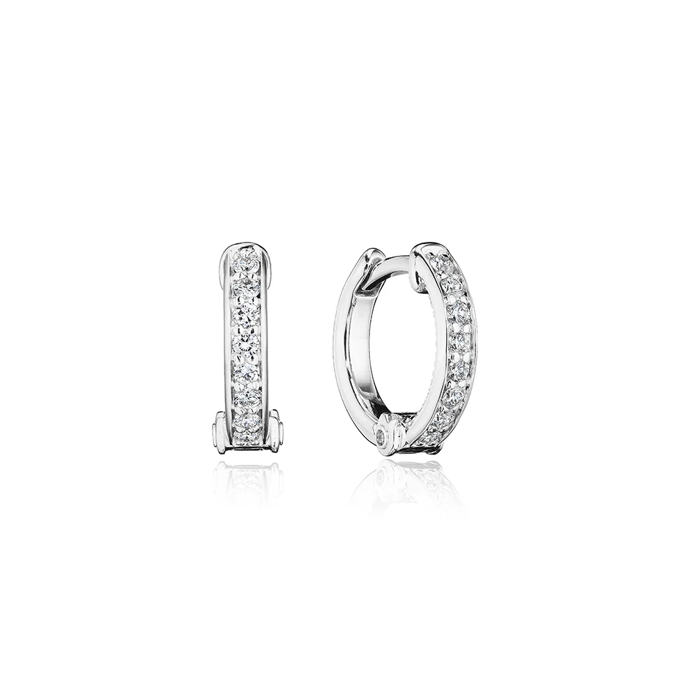 Verragio 15mm Felicity Diamond Huggie Hoop 18K Gold (0.35CTW)
