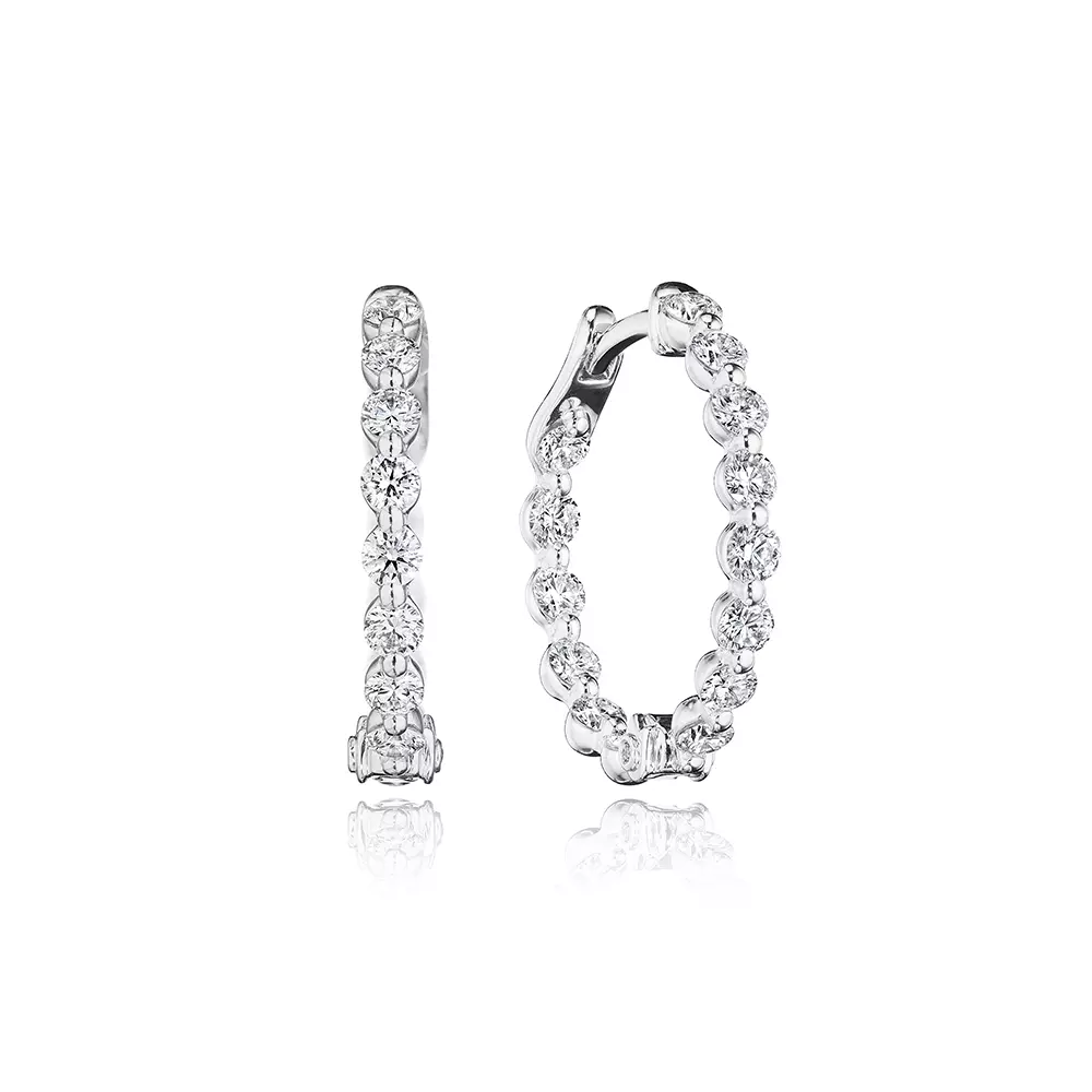 Verragio 22mm Majesty Diamond Inside-Out Hoop 18K Gold (1.80CTW)