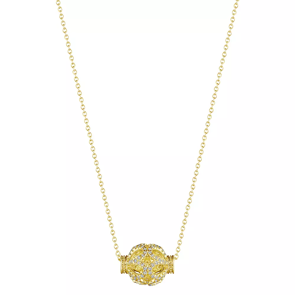 Verragio Devotion Diamond Slide Rose Bead Pendant 18K Gold (0.35CTW) - Image 3