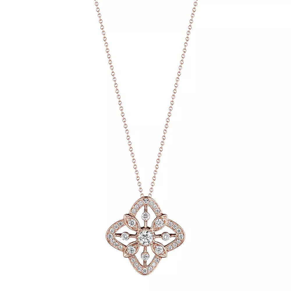 Verragio Large Fiore Diamond Pendant 18K White Gold (0.35CTW) - Image 4