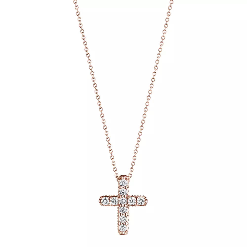 Verragio Medium Diamond Cross 18K White Gold (0.15CTW) - Image 3