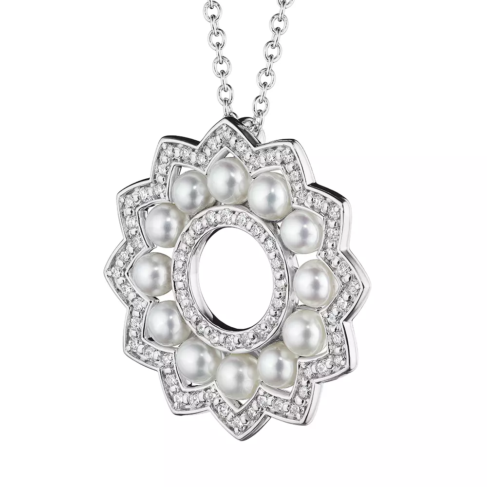 Verragio Reverie Diamond & Pearl Pendant 18K Gold (0.25CTW) - Image 2