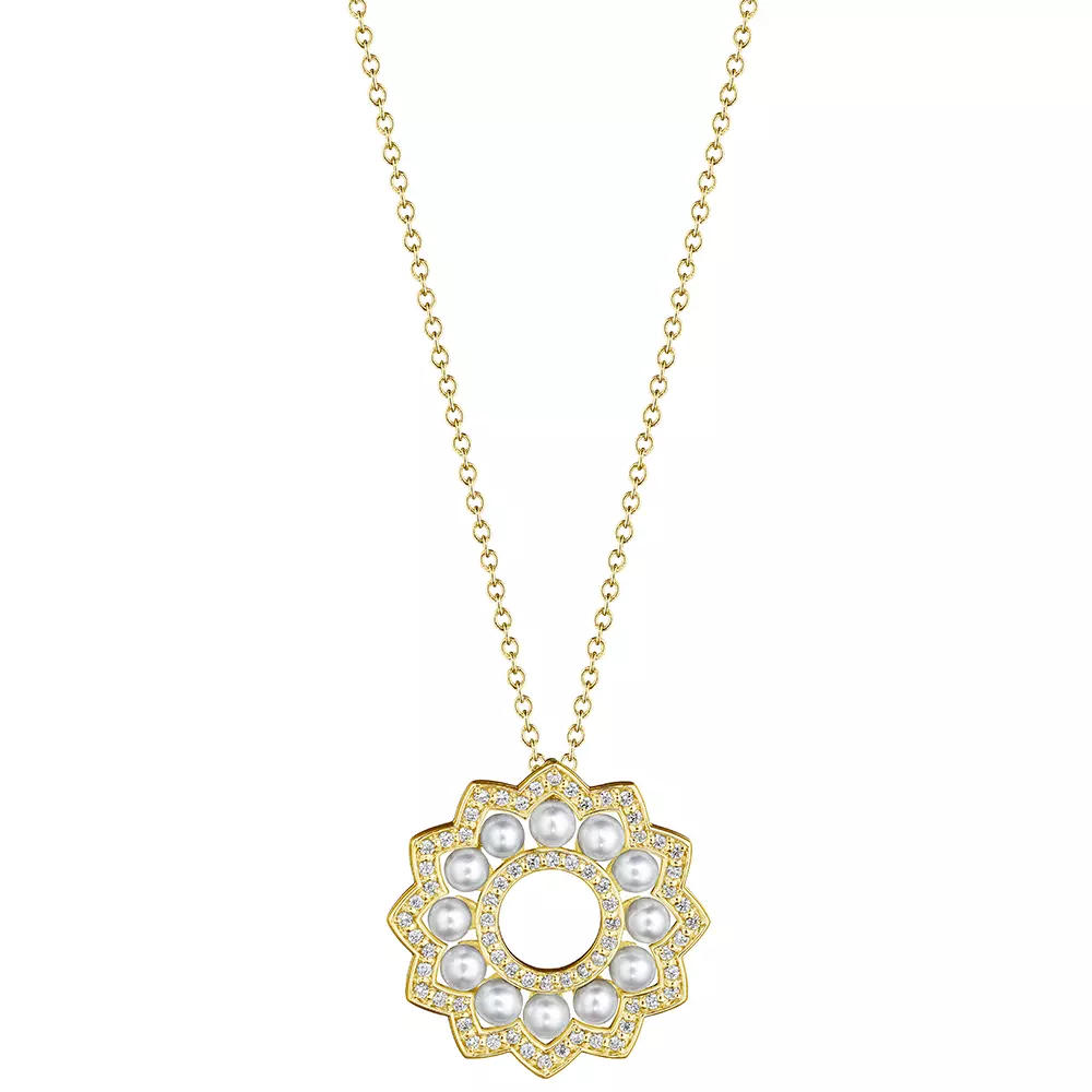 Verragio Reverie Diamond & Pearl Pendant 18K Gold (0.25CTW) - Image 3