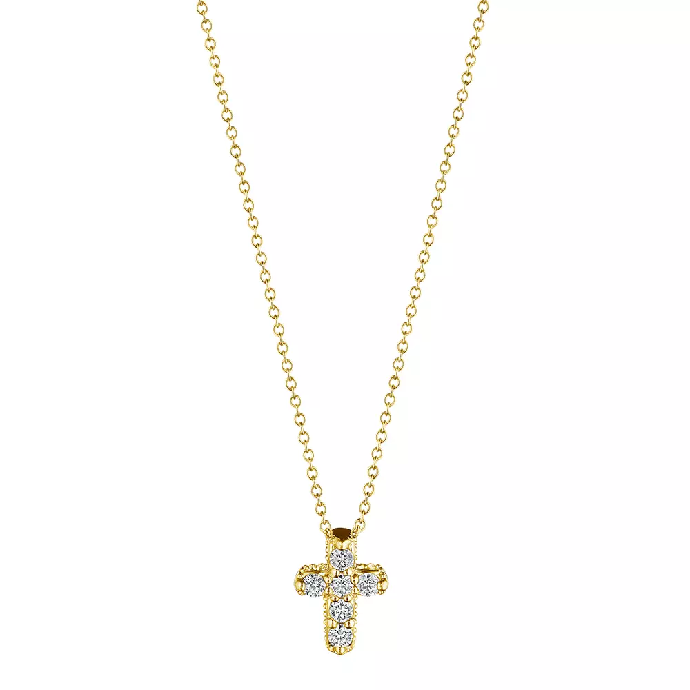 Verragio Small Diamond Cross 18K White Gold (0.10CTW) - Image 3
