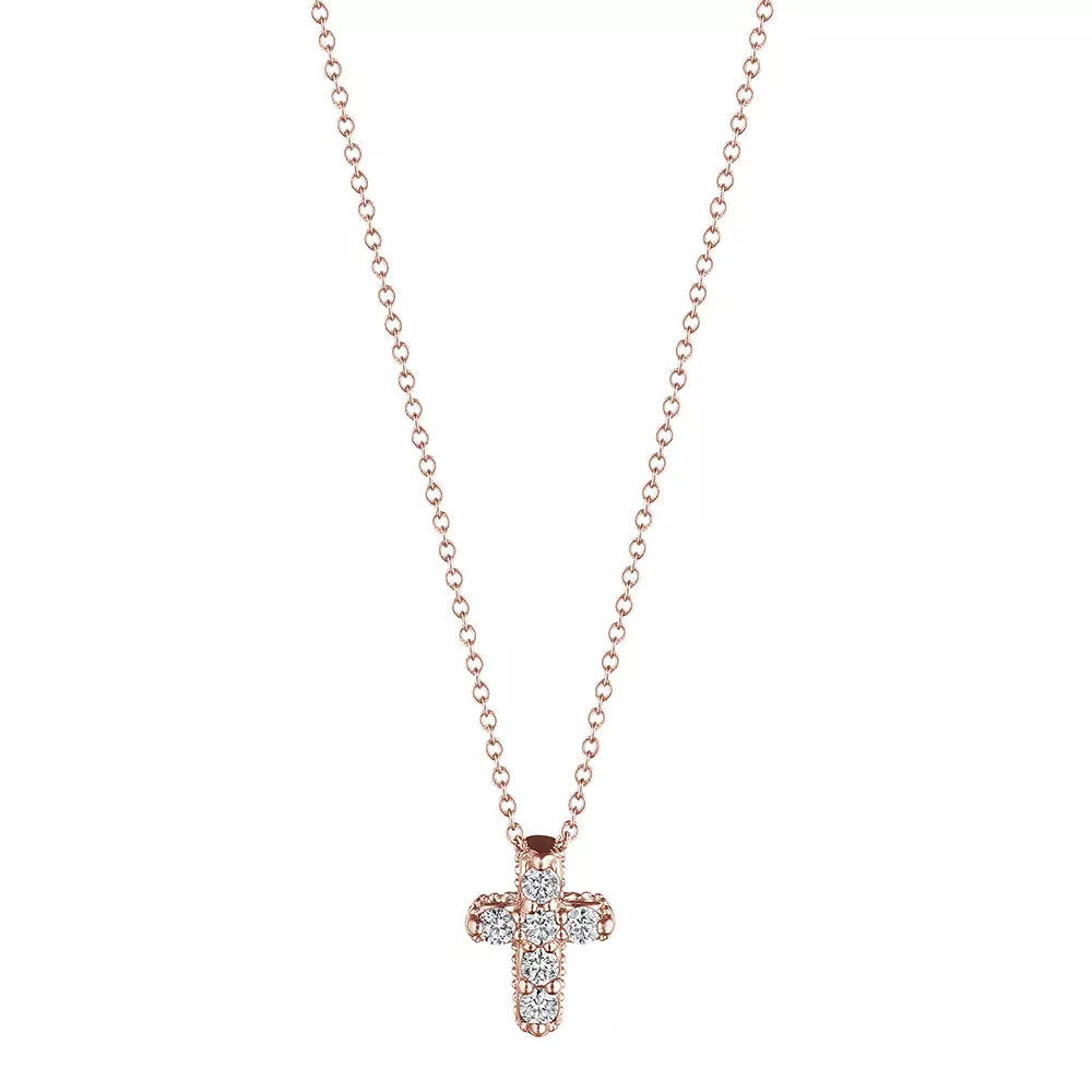 Verragio Small Diamond Cross 18K White Gold (0.10CTW) - Image 4