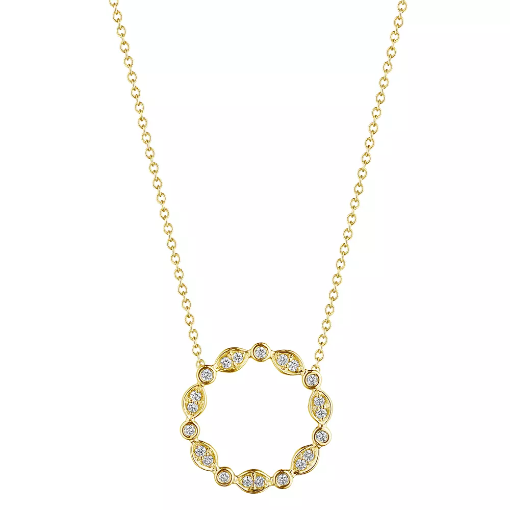 Verragio Veritage Nobility Diamond Circle Pendant 18K Gold (0.20CTW) - Image 2