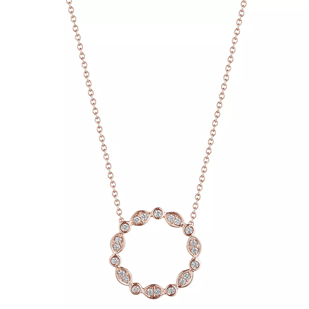 Verragio Veritage Nobility Diamond Circle Pendant 18K Gold (0.20CTW) - Image 3