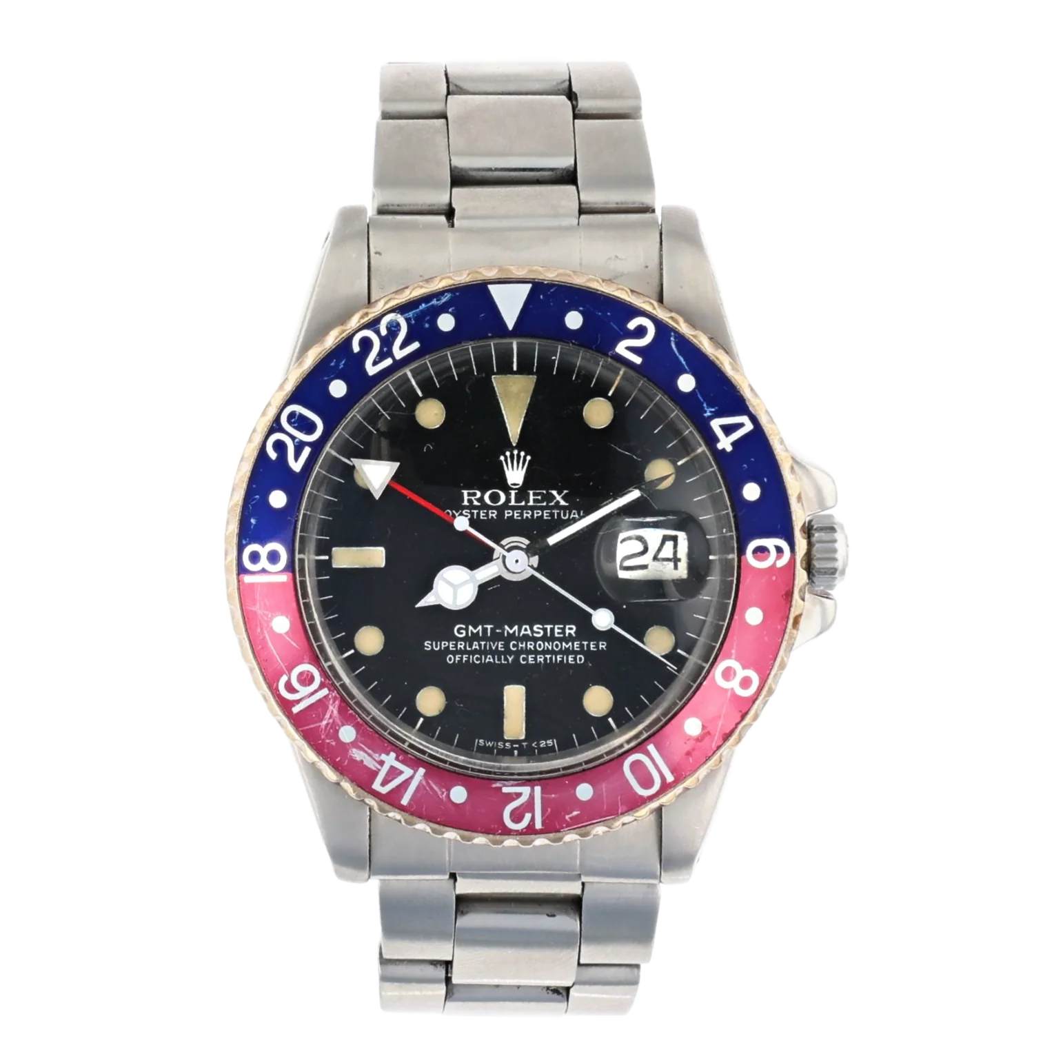 Vintage Rolex 1675 GMT Master Date Tropical Dial Oystersteel 40mm (Pre-owned)