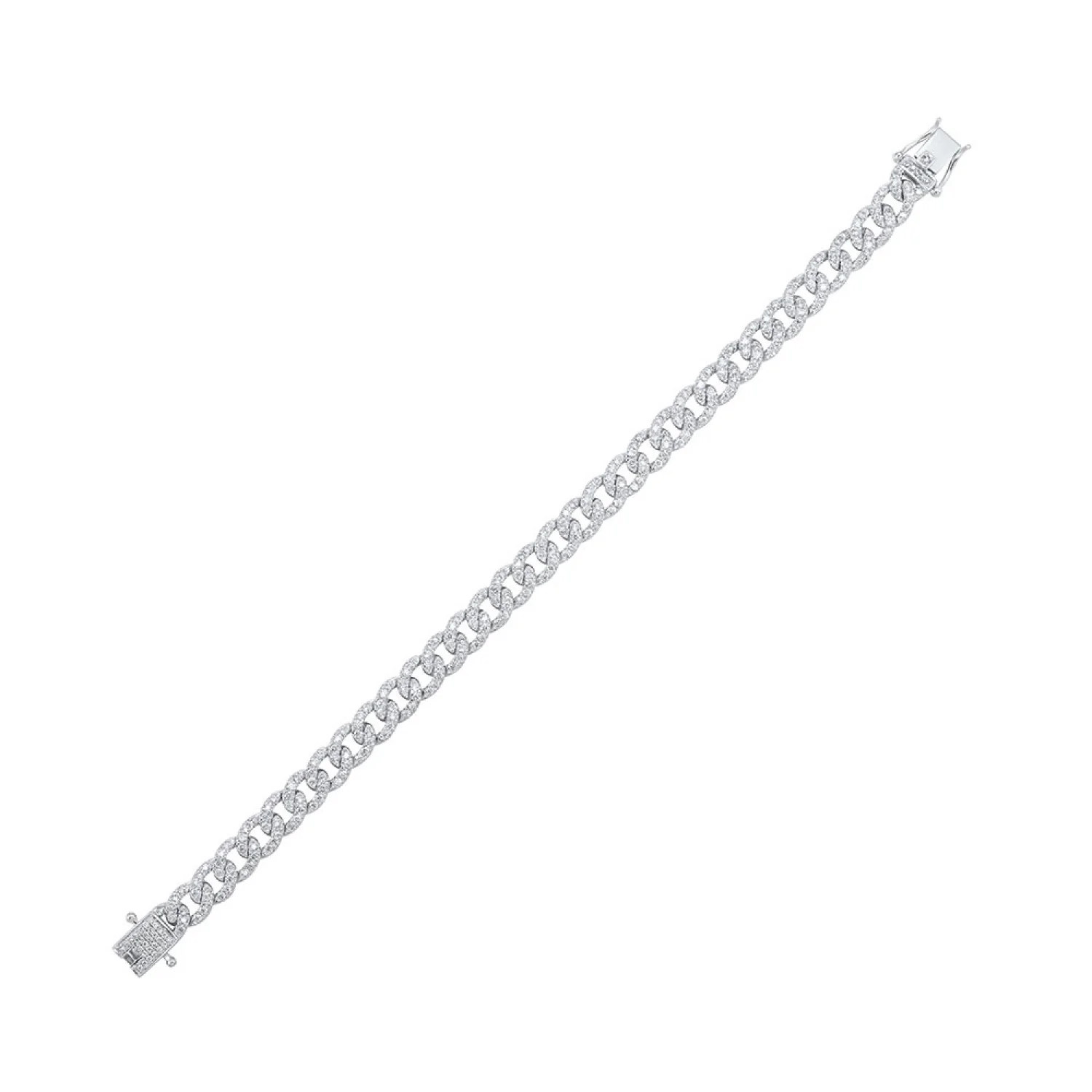 14K White Gold Diamond Fashion Bracelet 2.50CTW