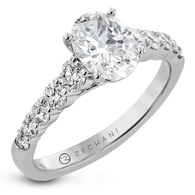 Zeghani Straight Engagement Ring Setting ZR2300